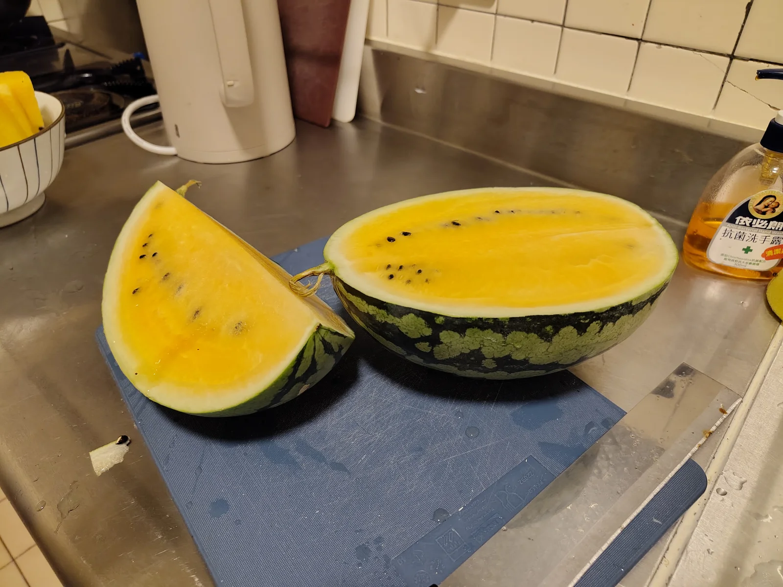 A yellow watermelon