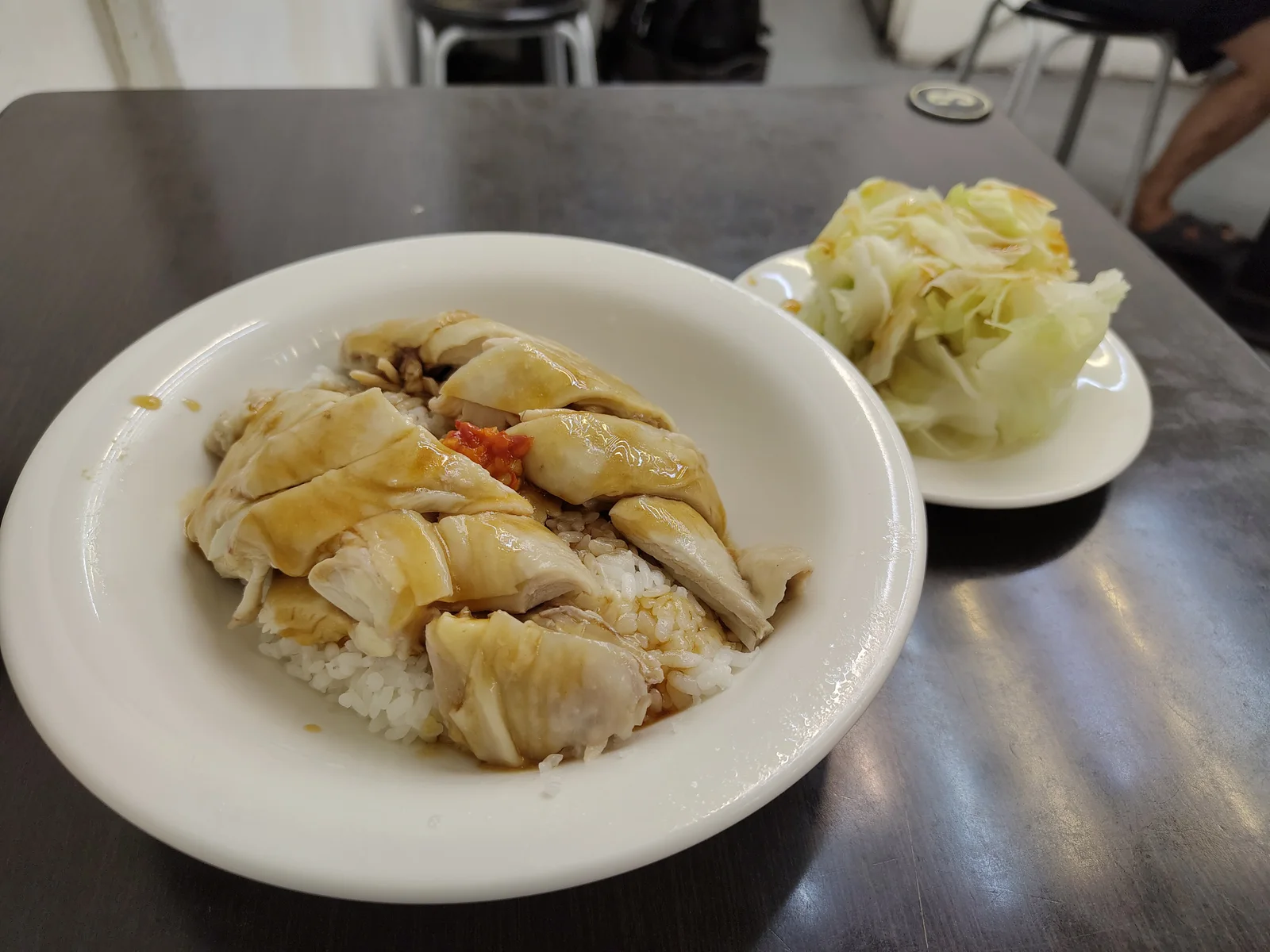 Chicken with rice and cabbage