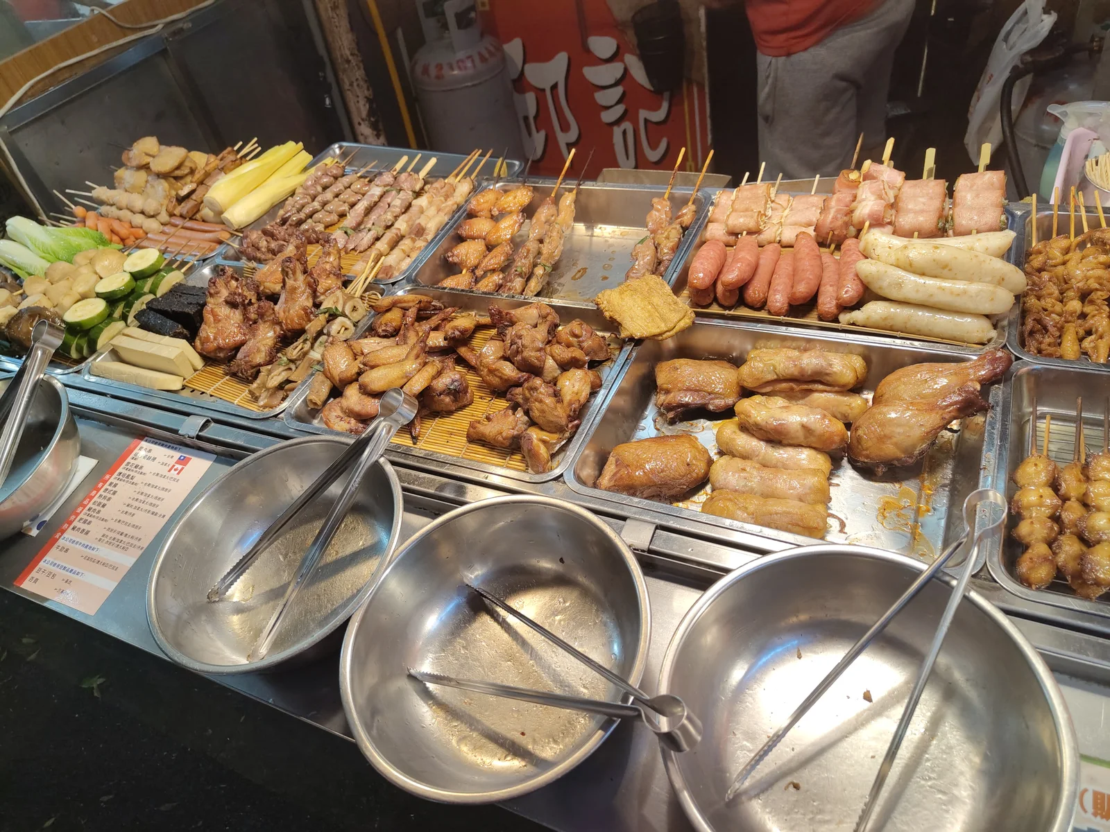 Grilled meat skewers