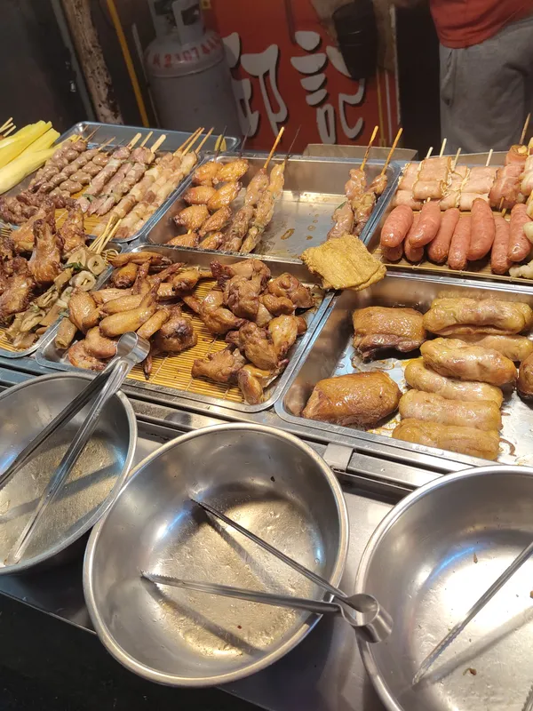 Grilled meat skewers